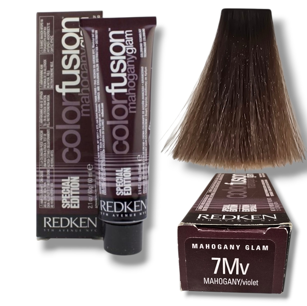 Redken Color Fusion Mahogany Glam Permanent Hair Color Cream 7Mv